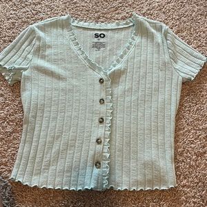 Light blue button up shirt from SO, Medium.